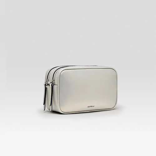 фото Сумка кросс-боди bafelli, фактура гладкая, серебряный