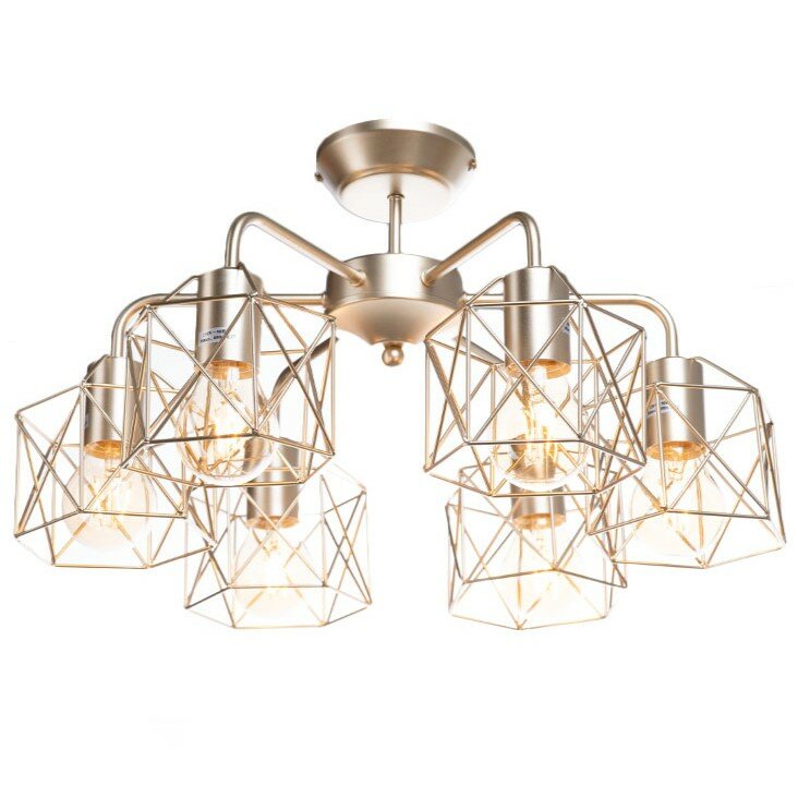 фото Люстра потолочная Lamplandia L1596 IVIKA GOLD, E27*6 макс 40Вт