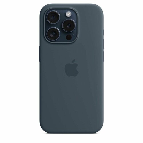 Силиконовый чехол для iPhone 15 Pro Max с MagSafe Storm Blue