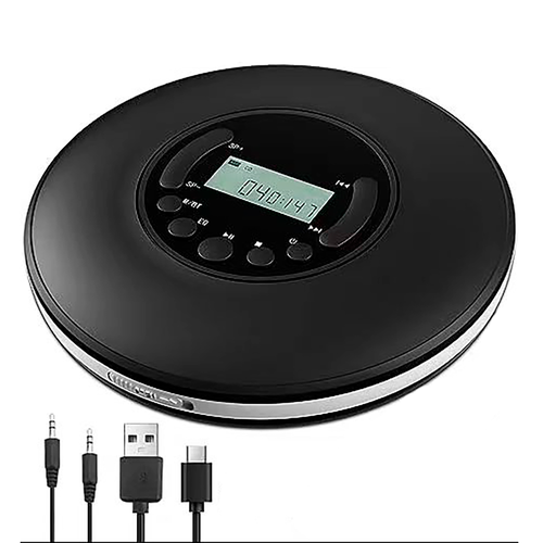 Портативный Bluetooth CD-плеер Bravo Q802 черный, черная
