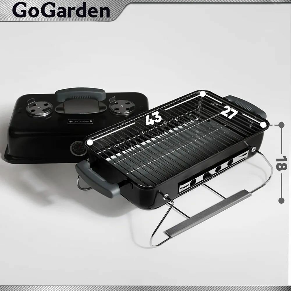 Угольный гриль барбекю GoGarden Premium 43 - фотография № 3