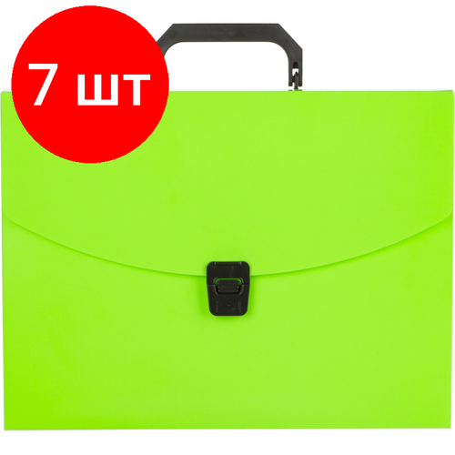 Комплект 7 штук, Папка-портфель 1 отделение Attache Neon зеленый
