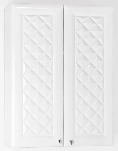 Шкаф двустворчатый подвесной белый глянец Style Line Канна ЛС-00000344