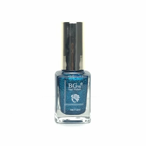 Лак для ногтей B.Garden Nail Polish, цвет синий № 16, с блестками, 12 мл, 1 шт