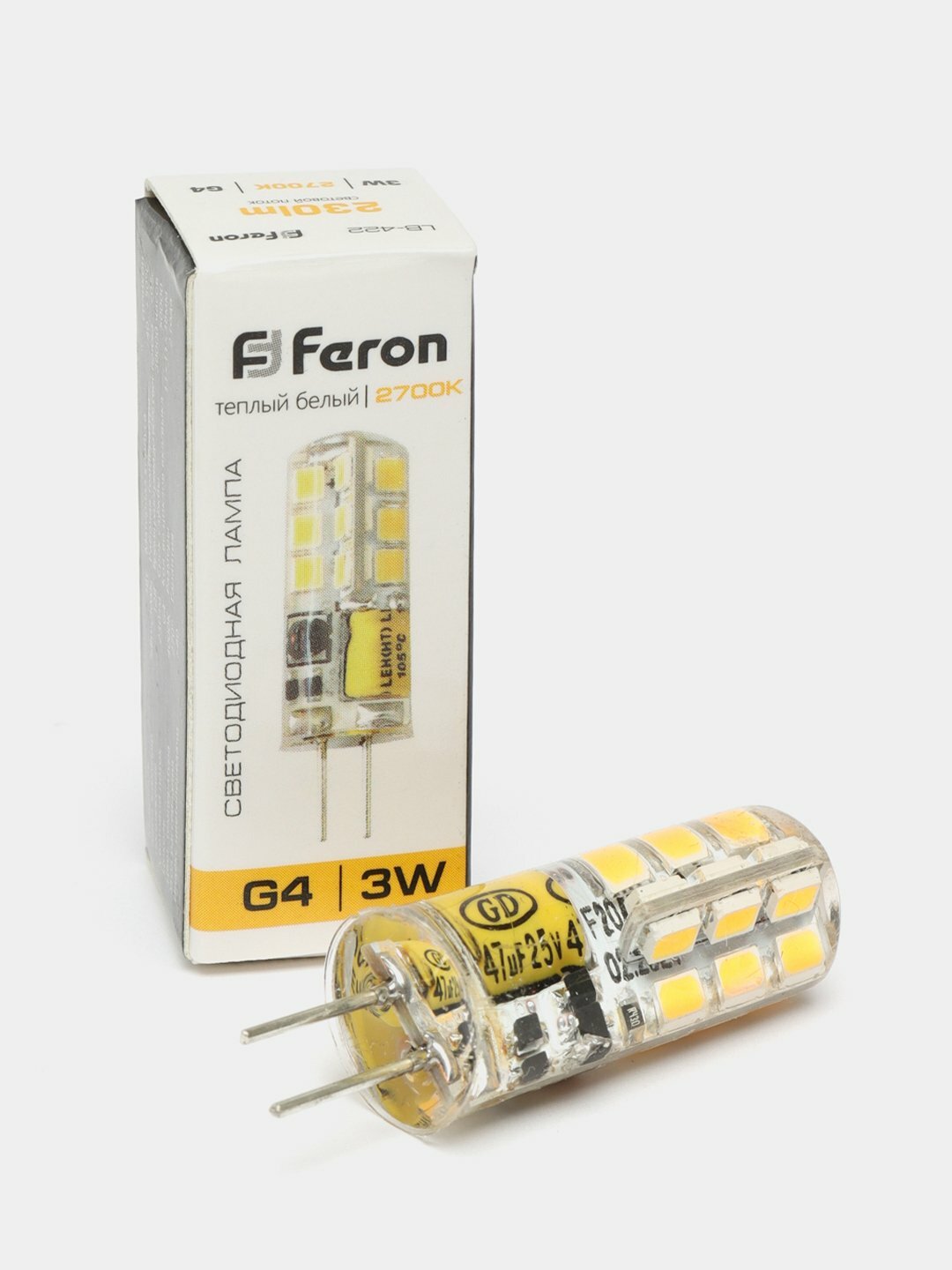 Лампа светодиодная Feron LB-422, 3W, цоколь G4 Цветовая температура 2700K