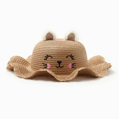 фото Шляпа minaku, размер 50, коричневый