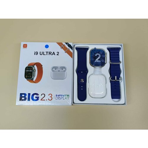 Ультра умные часы I9 Ultra Smart Watch с беспроводными наушниками Big 23 синий 199000₽