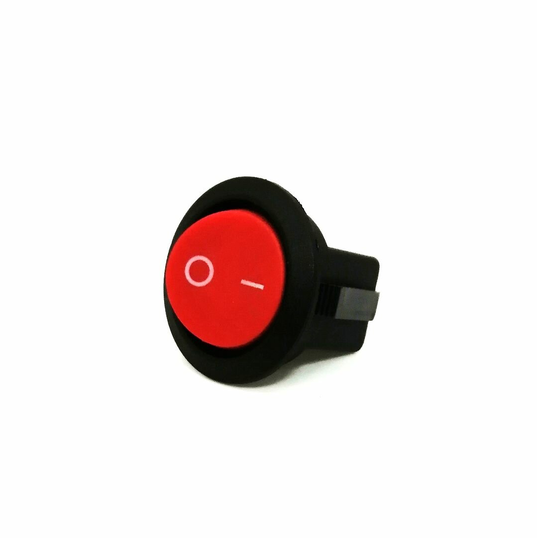 3шт переключатель клавишный 20мм красный без подсветки KCD1-202