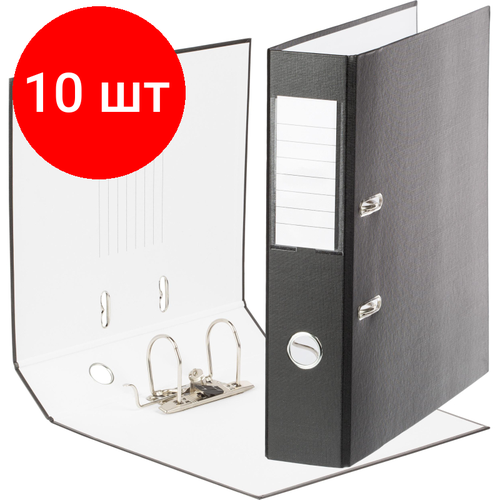 Комплект 10 штук, Папка-регистратор 75мм Attache Economy черный бюджет, ПБП1 реестр б/м угол комплект 6 штук папка регистратор 75мм attache economy черный бюджет пбп1 реестр б м угол