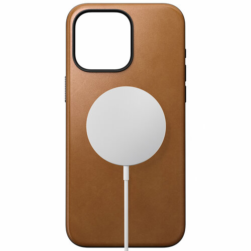 Чехол Nomad Modern Leather Case с поддержкой MagSafe для iPhone 15 Pro Max, кожа, охра