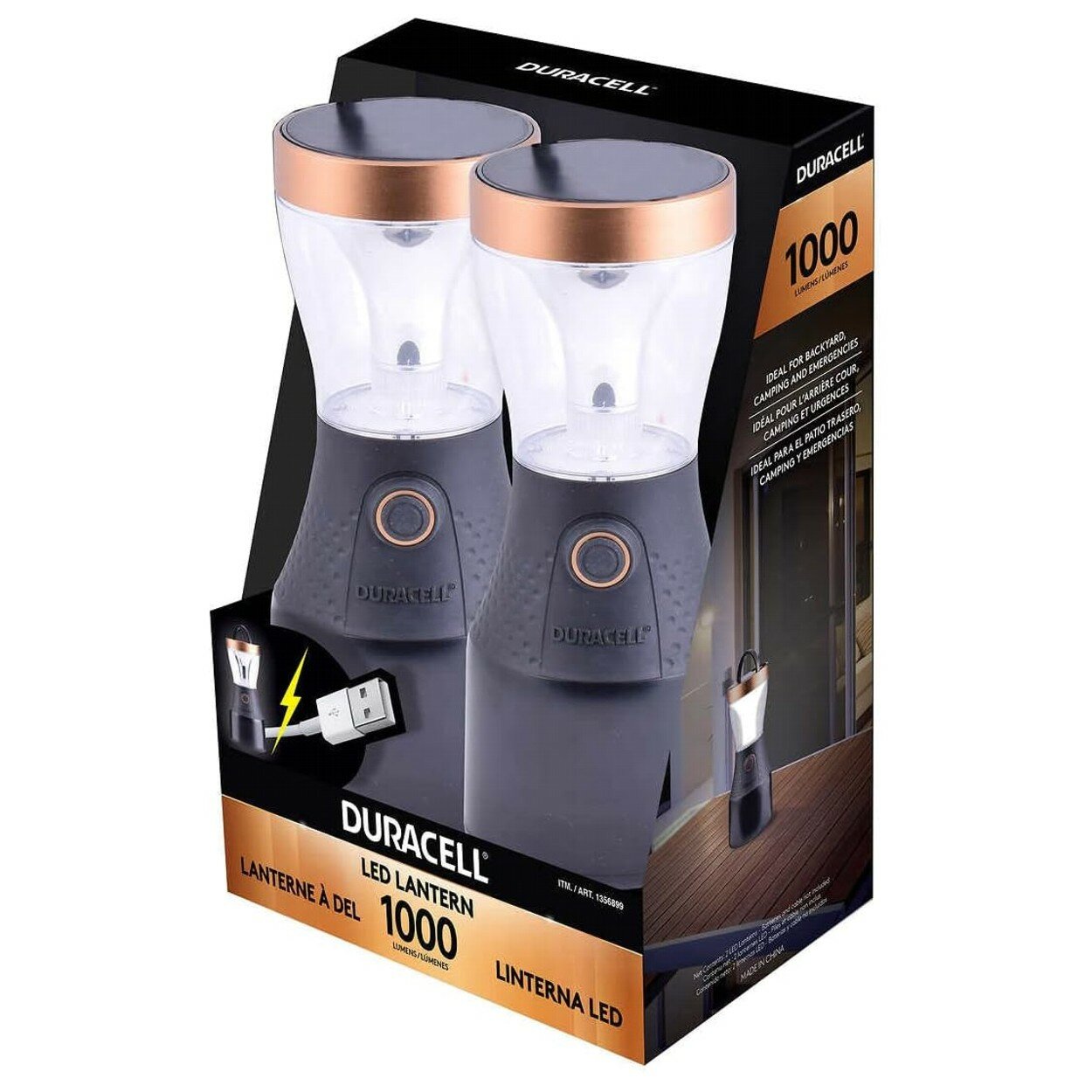 Фонарь Duracell 1000 Lumen Lantern 2 Pack (упаковка 2 штуки)