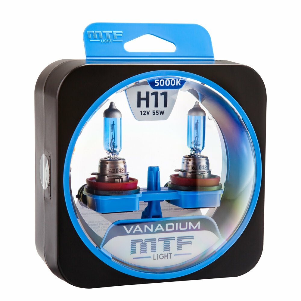 Галогенные автолампы MTF Light серия VANADIUM H11, 12V, 55W, комп.