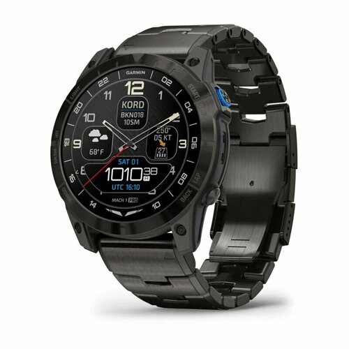 Смарт-часы GARMIN D2 Mach 1 Pro Aviator c вентилируемым титановым браслетом 010-02804-81 199490₽