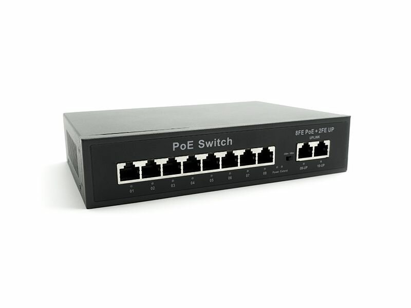 POE-822-1 коммутатор PoE 8+2 портов, металлический корпус