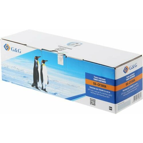 Картридж G&G GG-CF380A для LJ Pro M476dn/M476nw/M476dw 2400стр Черный 5pcs for hp364 refillable empty ink cartridge with permanent chip for hp 364 364xl photosmart b109a b110a b110c b110e b209a