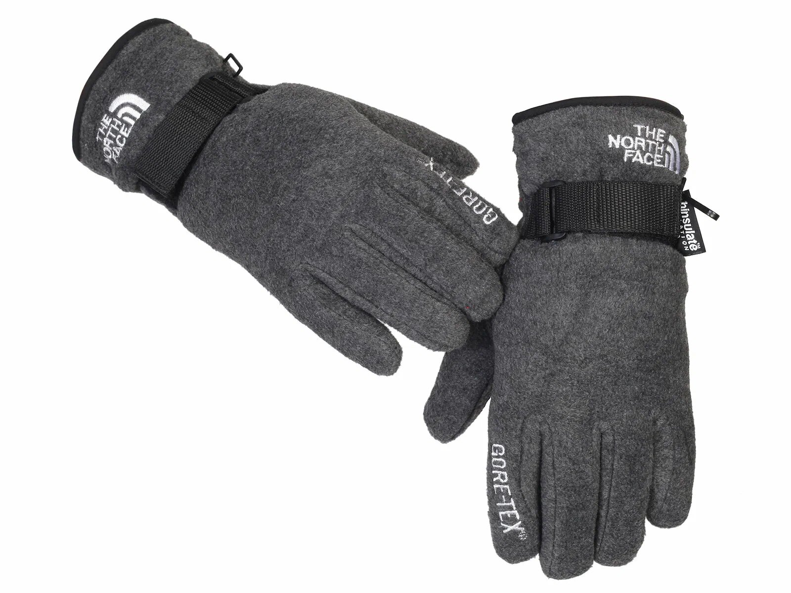 фото Зимние перчатки серые размер L