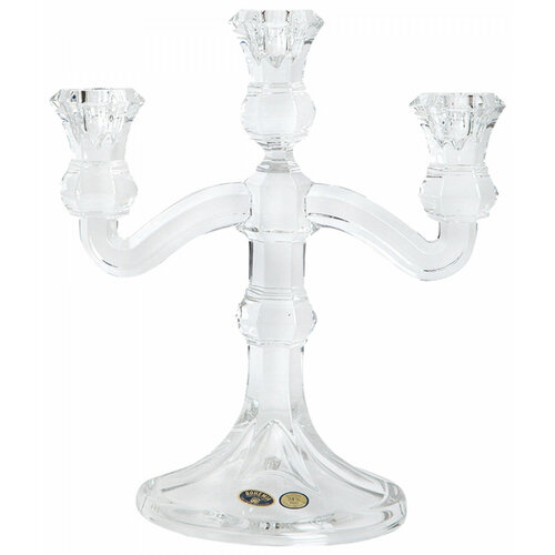Crystal Bohemia Подсвечник 3-х рожковый Candlesticks, размер 25,5 см