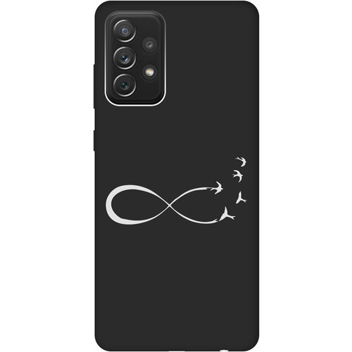 Матовый Soft Touch силиконовый чехол на Samsung Galaxy A72, Самсунг А72 с 3D принтом Infinity W черный матовый soft touch силиконовый чехол на samsung galaxy a72 самсунг а72 с 3d принтом free w черный