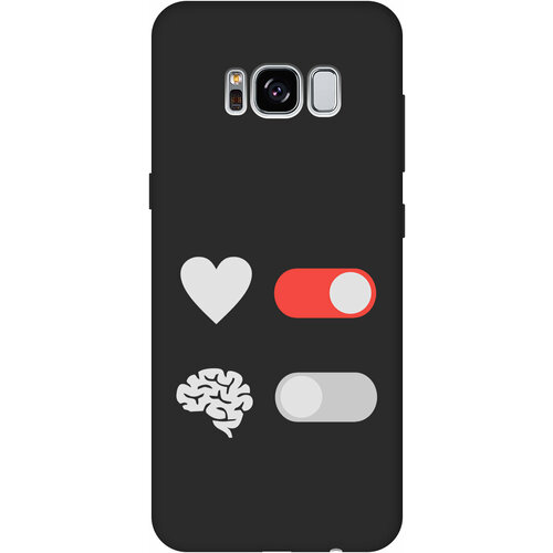 Матовый Soft Touch силиконовый чехол на Samsung Galaxy S8, Самсунг С8 с 3D принтом Brain Off W черный матовый soft touch силиконовый чехол на samsung galaxy s8 самсунг с8 с 3d принтом brain plus heart w черный
