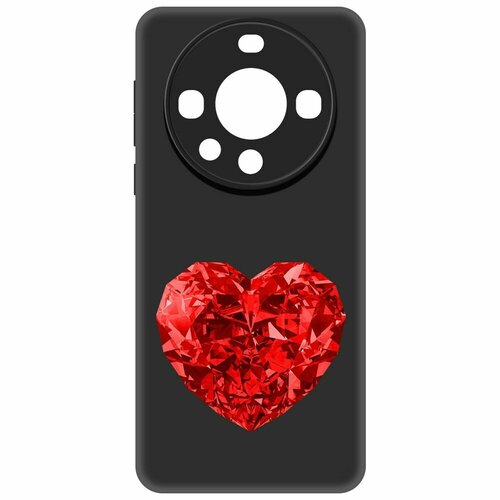 Чехол-накладка Krutoff Soft Case Рубиновое сердце для Huawei Mate 60 черный чехол накладка krutoff soft case рубиновое сердце для huawei y6p черный