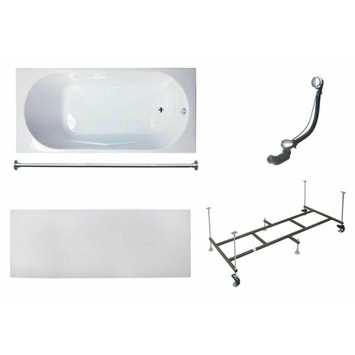 фото Акриловая ванна tudor 150x70x60 комплект (ванна, каркас, панель) royal bath