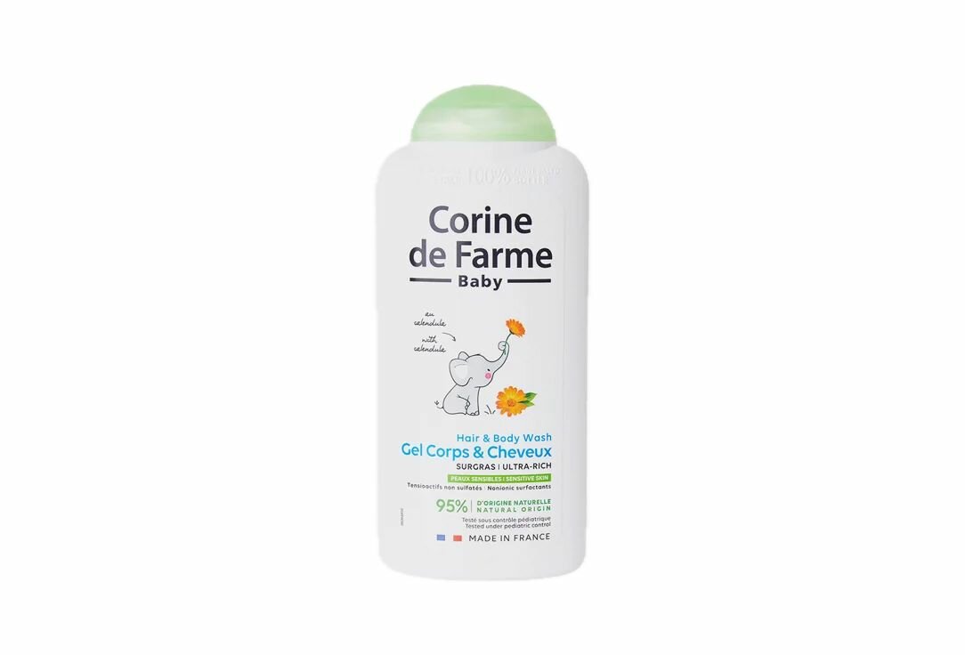 CORINE DE FARME Детский очищающий гель для тела и волос Calendula (250 Мл)