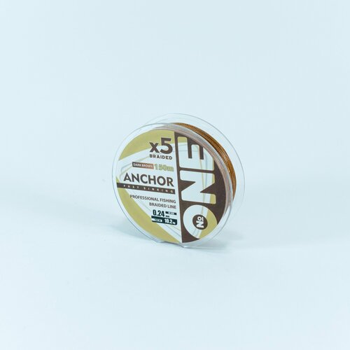 фото Плет. леска №one anchor х5-150 (darck brown) d0.24 нет бренда