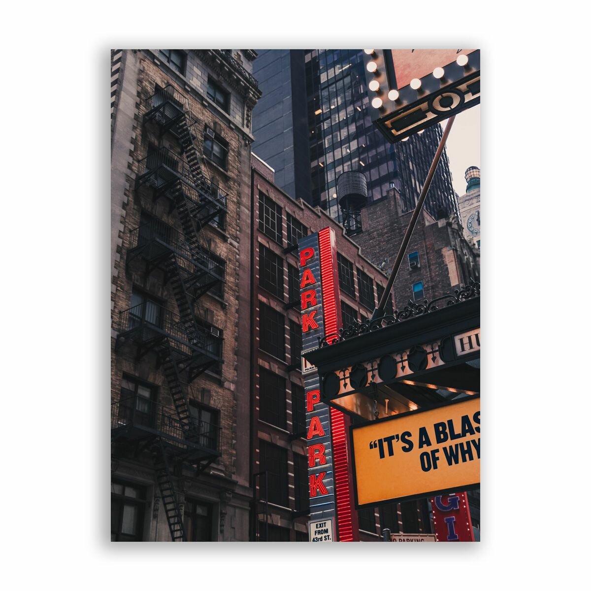 Постер плакат на бумаге / Нью Йорк / Размер 40 x 53 см