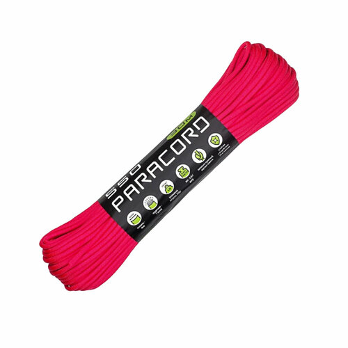 Веревка паракорд Cord 550 нейлон neon pink 30 м [30 м. / ]