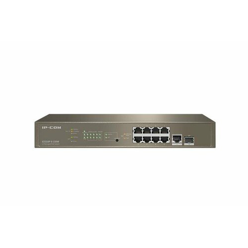 IPCOM IP-COM G5310P-8-150W Коммутатор управляемый в стойку, PoE, 9 1Gbit RJ45, 1 1Gbit SFP, 1-8PoE, 130W PoE