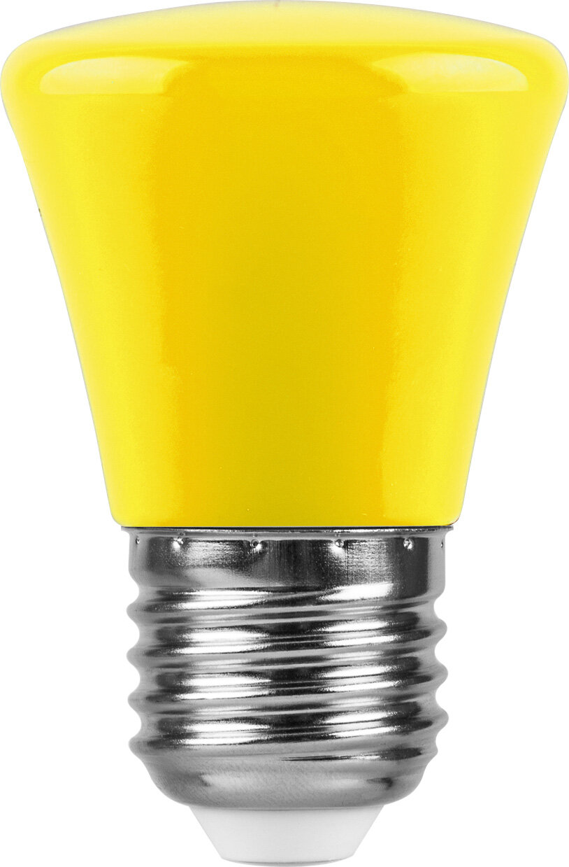 Лампа светодиодная для белт-лайта FERON LB-372, C45 E27 (колокольчик), 1W(80lm) жёлтая матовая 70x45, 25935