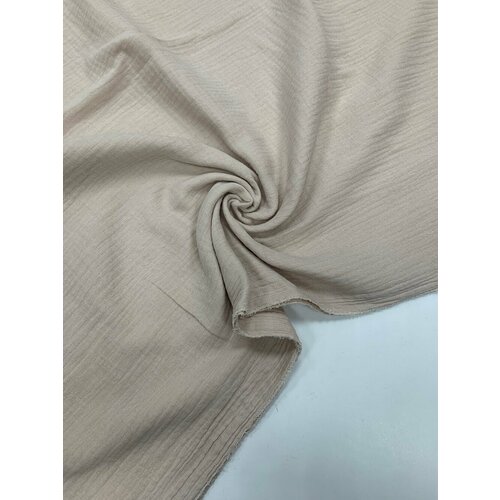 Муслин крэш бежевый нюд ш. 135 см. 100% хлопок МТ11902-4