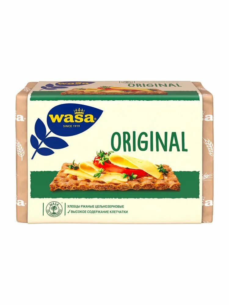 Хлебцы WASA ржаные Original, 2 штуки по 230г.