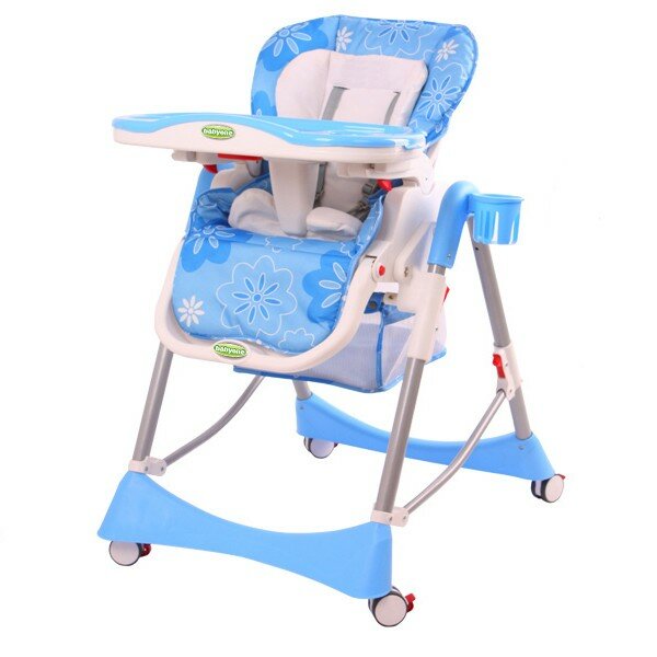 Детcкий стульчик для кормления BabyOne (голубой) - H1008B
