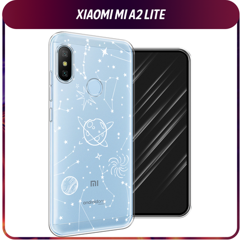 Силиконовый чехол на Xiaomi Redmi 6 Pro/6 Plus/Mi A2 Lite / Сяоми Редми 6 Про/6 Плюс/Ми A2 Лайт Планеты в космосе, прозрачный силиконовый чехол на xiaomi redmi 6 pro 6 plus mi a2 lite сяоми редми 6 про 6 плюс ми a2 лайт черный карбон