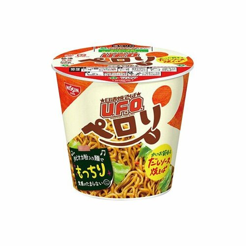 Nissin Лапша быстрого приготовления Якисоба с ароматом тунца кацуо и овощным соусом UFO, 74 гр