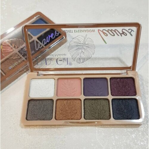 Тени для век Velvet Eyeshadow Leaves Dodo Girl 03, 8 оттенков палетка матовых теней для век dodo girl 12 цветов бежевый