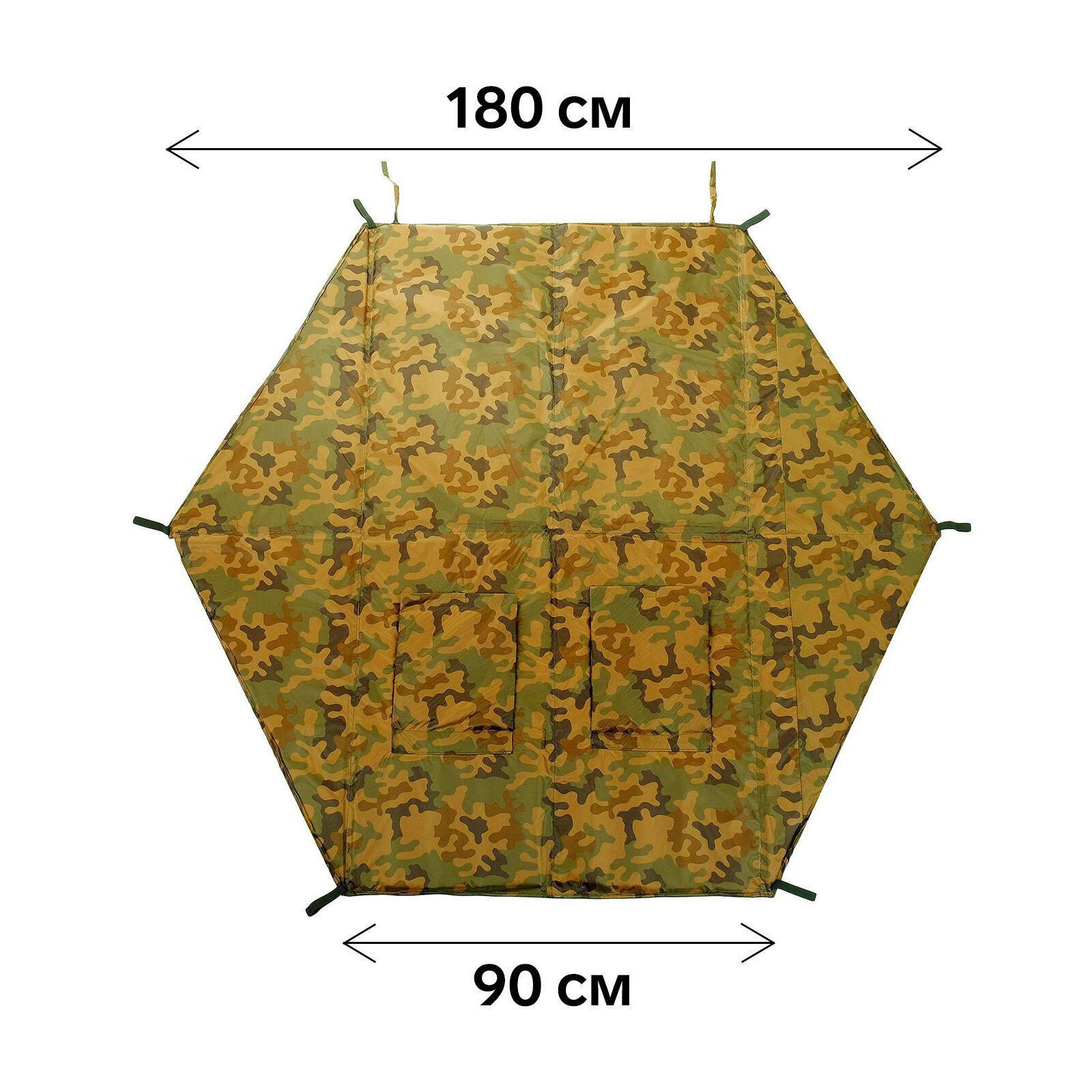 Пол для зимней палатки, шестиугольник, 180 х 180 см, микс