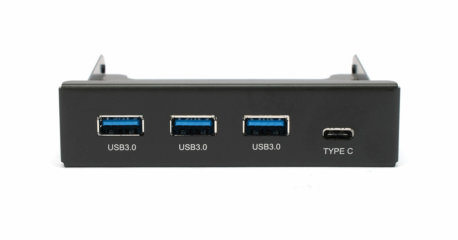 Планка USB3.0 Gembird FP3.5-USB3-3A1C вывод 3-х портов usb3.0 +1xType-C на переднюю панель 3.5"