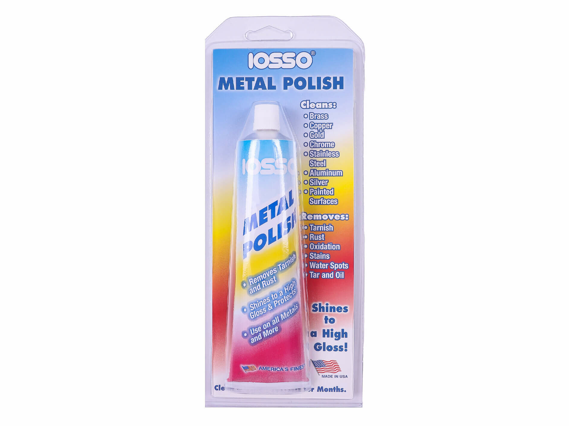 Паста Iosso Metal Polish для полировки и восстановления блеска при окислении цветных металлов (85 г)