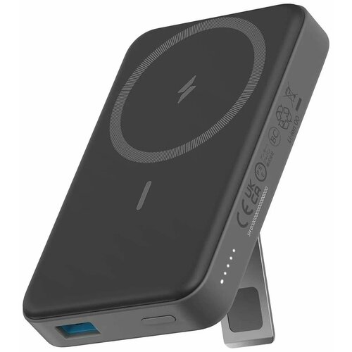 Внешний аккумулятор Anker Powercore Mag-Go Power Bank 10000 мАч (A6152611), черный внешний аккумулятор anker powercore mag go 5k a1611 5000 мач синий eac