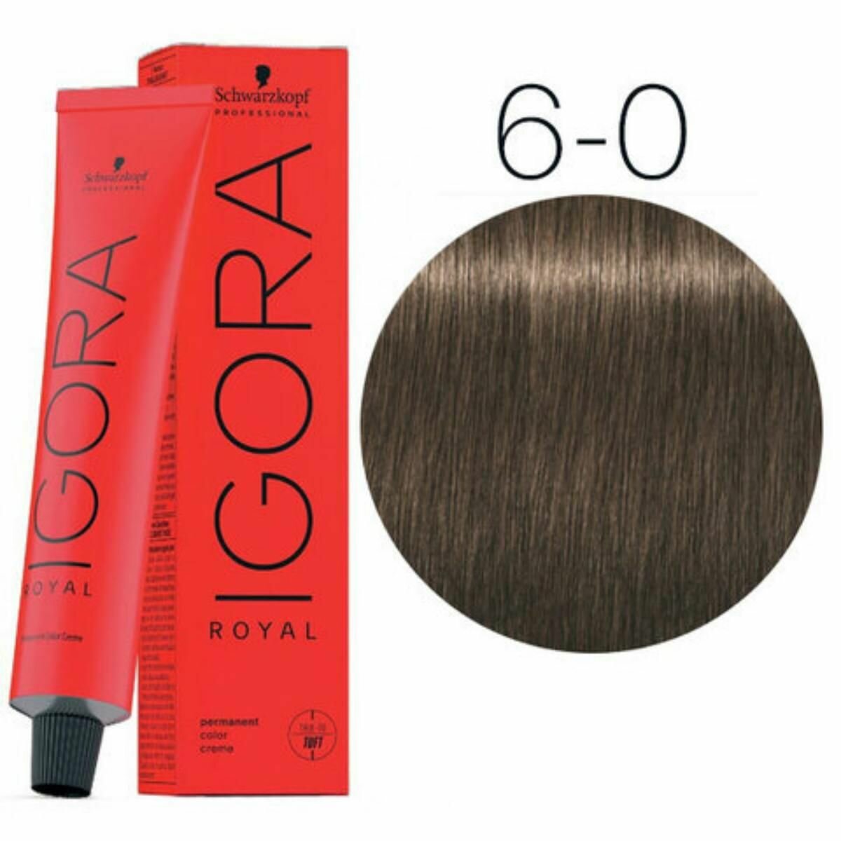 Schwarzkopf Igora Royal - 6-0 Темный русый натуральный Стойкая крем-краска для волос 60 мл