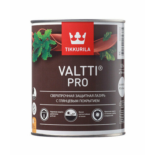 Антисептик Tikkurila Valtti Pro декоративный для дерева бесцветный 0,9 л краска алкидная tikkurila betolux влагостойкая моющаяся глянцевая бесцветный 9 л