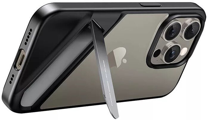 Защитный чехол UGREEN 25407_ с подножкой, для iPhone 15 Pro Max 6.7'', черный - фото №19