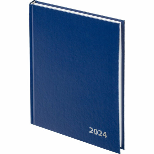 Ежедневник датированный 2024 А5, 160л, бумвинил синий, Attache Economy