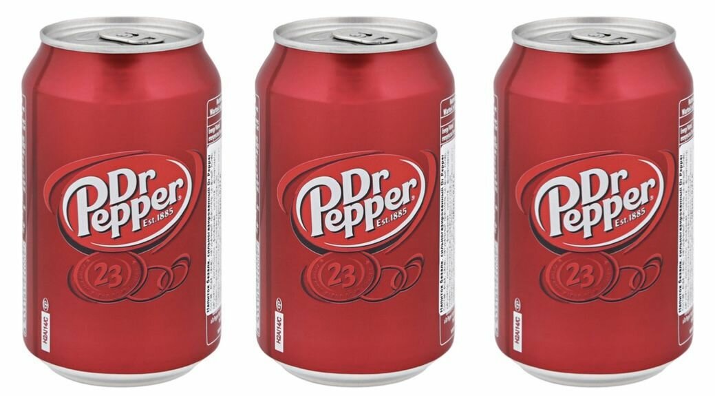 Напиток газированный Dr Pepper Original (Польша) 330 мл х 3 шт