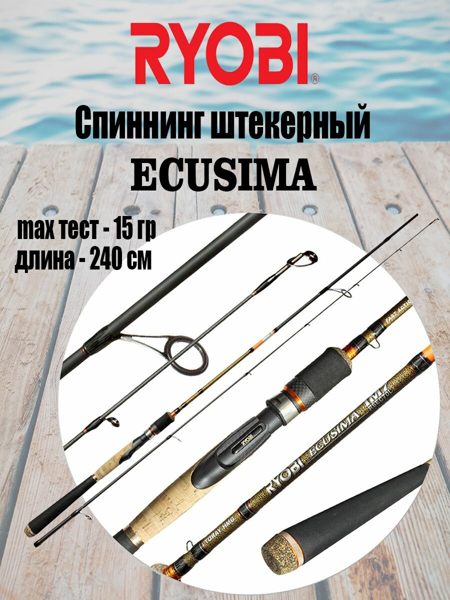 Спиннинг штекерный RYOBI ECUSIMA 2,40 3-15g