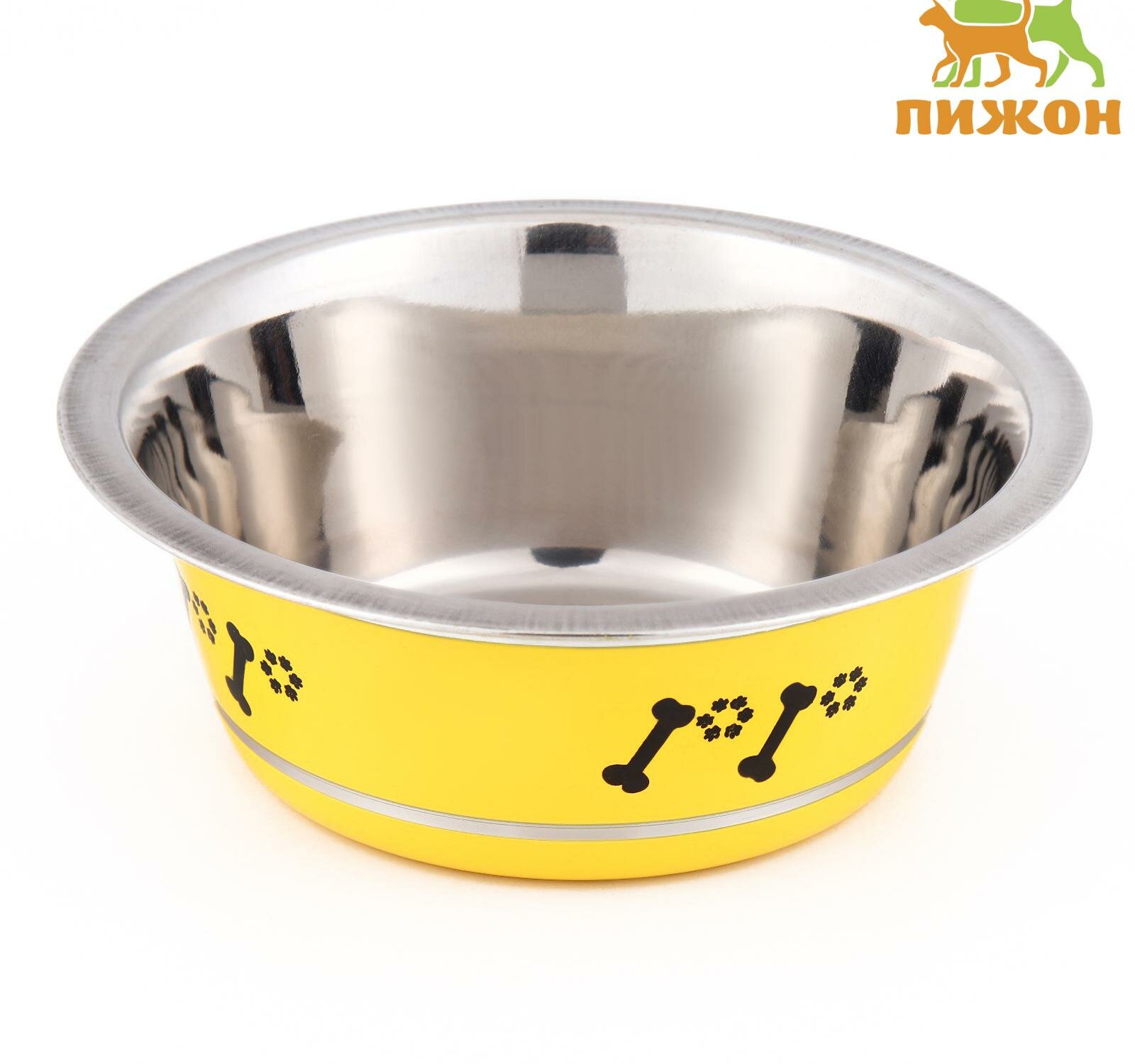 фото Миска цветная стандарт 350 мл, жёлтая