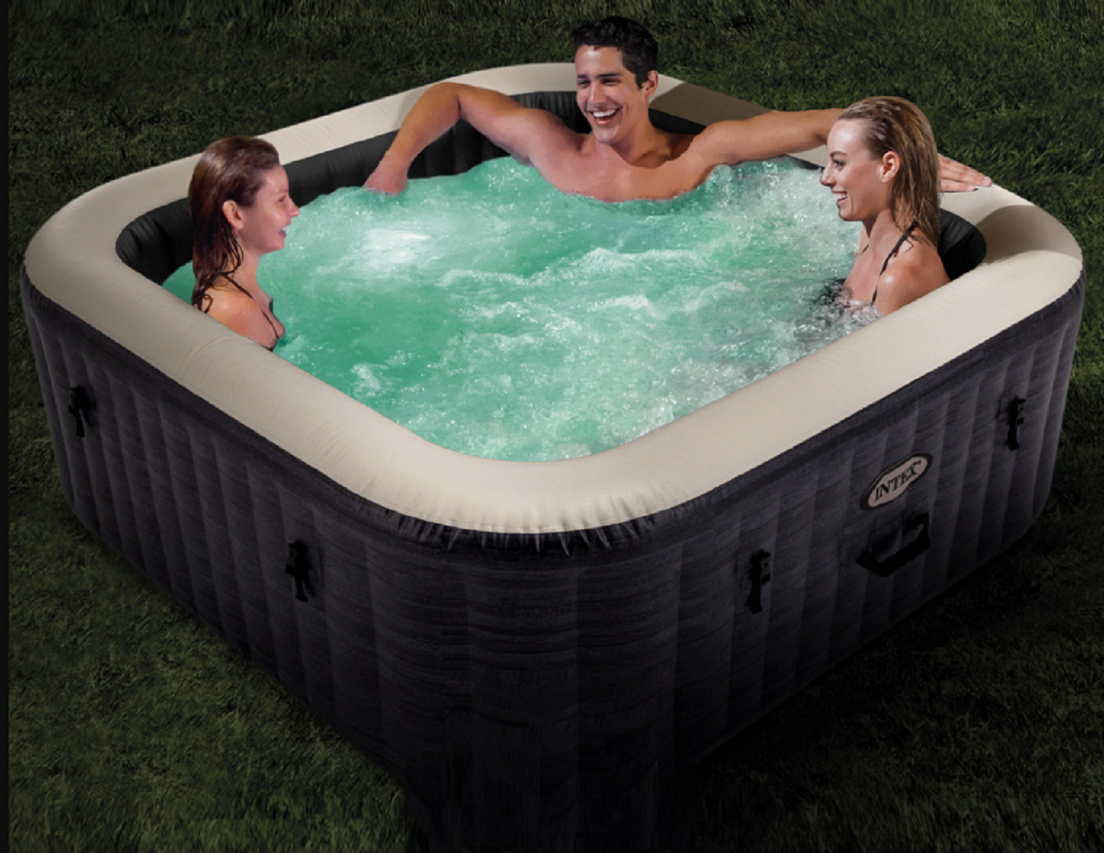 Спа-Бассейны Бассейн 175х 175 x 71 см, Intex Pure Spa Greystone Deluxe Square 28450