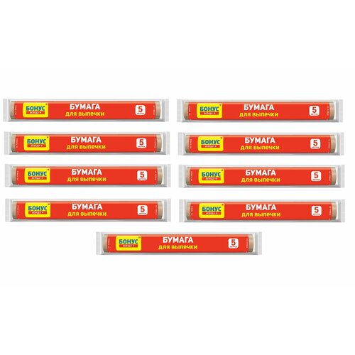 Bonus Бумага для выпечки, 28 см х 5 м, 9 штук